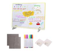 Pizarra de notas LED con colores - Pizarra acrílica de borrado en seco con luz | Herramienta de escritura acrílica con bolígrafos de 7 colores para garabatear, hogar, adolescentes, horarios de estudio