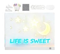 Pizarra de notas LED USB, tablero de dibujo de luz colorida, pizarras de escritura de borrado en seco con diseño , accesorios para niños, herramienta de dibujo de dibujo de estilo portátil