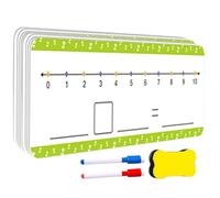 Pizarra de números borrable - Pizarra blanca pequeña de doble cara, 0 - 20 adiciones, juego de matemáticas de sustracción, juguete educativo | Función de hogar de aula, 8 piezas 0-10 0-20, actividad