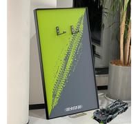 Pizarra de pared de alta calidad para coches de carreras Lego Technic, 80 x 50 cm, presentación perfecta para tu colección, almacenamiento y decoración (solo tablón de pared) (42156 Peugeot 9 x 8)