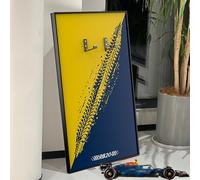 Pizarra de pared de alta calidad para coches de carreras Lego Technic, 80 x 50 cm, presentación perfecta para tu colección, almacenamiento y decoración (solo tablón de pared) (42206 Red Bull BR20)