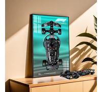 Pizarra de pared para Lego Technic Mercedes-AMG F*1 W14 E Performance Race Car 42171, 50 x 80 cm, para soporte de pared de coche Lego, Le*go entusiastas