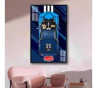 Pizarra de pared para Lego Technlc Bugatti Chiron, 80 x 50 cm, para soporte de pared de coche Lego 42083 (sin modelo)