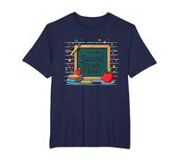 Pizarra de Suministros Escolares This is My Second Grade Era Camiseta, Hombre Tallas Grandes, Azul Marino, 3X Alto
