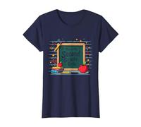 Pizarra de Suministros Escolares This is My Second Grade Era Camiseta, Mujer, Azul Marino, S