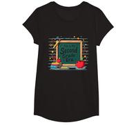 Pizarra de Suministros Escolares This is My Second Grade Era Camiseta, Niñas, Negro, Pequeña