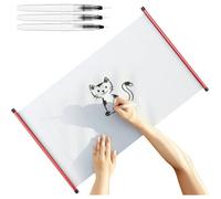 Pizarra de tela para escribir y dibujar con agua, con 3 pinceles, 27 x 16 pulgadas, ideal para practicar caligrafía.