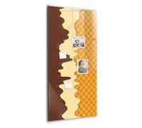 Pizarra de vidrio templado magnética | Accesorios incluidos: imanes fuertes, rotulador y borrador | Ideal para notas, fotos y tareas - 60x120 - Helado con cobertura