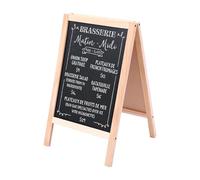 Pizarra expositora: pizarra publicitaria plegable, pequeña con soporte de madera, pizarra magnética de madera para cafeterías, restaurantes, tiendas, bares, fiestas, bodas (25 x 40 cm)