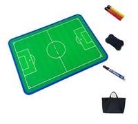 Pizarra Futbol Entrenador Imán, Tablero de Entrenamiento de Fútbol Magnético, Accesorios Completos, Diseño de Doble Cara, Escritura Suave, para Entrenamiento