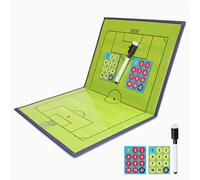 Pizarra Futbol Entrenador, Magneticas Carpeta Táctica de Fútbol, Material de Cuero Sintético, Escritura Fluida, Impresión Nítida, Fácil Transportar, para Entrenamiento Práctico