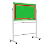 Pizarra Futbol Entrenador, Pizarra Tactica Baloncesto, con Soporte Móvil, Uso a Doble Cara, el Panel se Puede Girar, Ideal para la Enseñanza(Gateball)