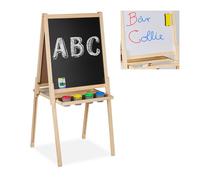 Pizarra infantil Tablero de doble cara Caballete ajustable 2 superficies