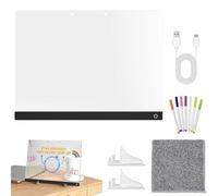 Pizarra LED - Alfombrilla acrílica USB, superficies de colores borrables en seco, pantalla con doodle iluminado, tablero luminoso portátil, herramienta de dibujo creativo, efecto neón luminoso para