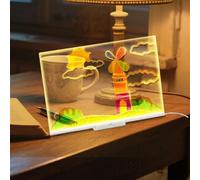 Pizarra Luminosa LED, Tablero De Notas Acrílico Luminoso, Tablero De Dibujo Infantil, Pizarra De Mensajes Led, Juego De Viaje Para Niños Y Niñas En Casa O Escuela