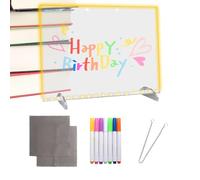 Pizarra Luminosa Para Dibujar Para Niños | Tablero de Dibujo Infantil con Luz | Herramienta de Dibujo con 7 Colores para Notas Reuniones Planificadores Estudiantes Familias