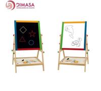 Pizarra madera infantil 2 en 1 con pie