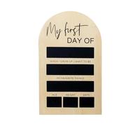 Pizarra Madera Reutilizable - Primer Día Escuela Foto Accesorio, Portátil Mango Aviso Tablero | Cocina Display Clase Profesor Regalo Celebración, Madera Mango Portátil Reutilizable Pizarra Set