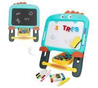 ColorBaby 47990 Good Idea Pizarra magnética Infantil 2 en 1, 30x33x36-50 cm, Tizas, Rotuladores, Letras y Números, Portatizas y Borrador, Regalo niña 3 años, Pizarras Infantiles, Juguetes educativos