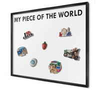 Pizarra Magnética 80x60 cm | con Marco Negro | My Piece Of The World