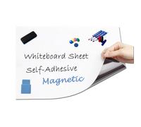 Pizarra magnética adhesiva de papel para pared, sin fantasma, hoja de pizarra blanca autoadhesiva con 1 borrador/3 bolígrafos/6 imanes, película de escritura de borrado en seco para oficina y hogar