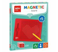 Pizarra magnética APLI Kids 17536 roja con fichas y lápiz metálico