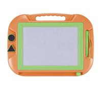 Pizarra Magnética Borrable para Niños 43x32 cm - Con 2 Sellos, Lápiz y Asa - Juego Educativo de Dibujo Portátil Blanco/Negro para Estimular la Creatividad y el Aprendizaje (Edad 36M+)