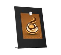 Pizarra magnética - Caballete de mesa negro de acero inoxidable, 27,9 x 21,6 x 6,1 cm, 590 g, construcción sólida, organizador de noticias, soporte para fotos y notas, tablón decorativo para el