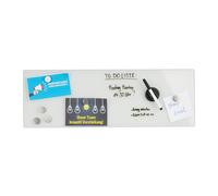 Pizarra magnetica cristal 6 imanes 1,5 kg pizarra magnética blanca 20 x 60 cm