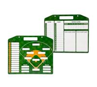 Pizarra magnética de béisbol, portapapeles de béisbol para entrenadores, doble cara, fácil de transportar, superficie de escritura cómoda, para escuela/club