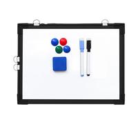 Pizarra magnética de borrado en , pequeña pizarra de borrado en , pizarra de mensajes con marco de aluminio, tablero de escritura y dibujo de doble cara para el hogar y la escuela