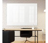 Pizarra magnética de cristal, color blanco puro sin puntadas verdes, con fijación invisible, incluye plantilla de perforación para un montaje sencillo, color blanco perla 60 x 90 cm