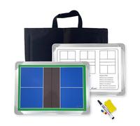 Pizarra magnética de entrenamiento de pickleball, pizarra blanca de borrado en seco de doble cara con bolsa de almacenamiento para entrenamiento práctico