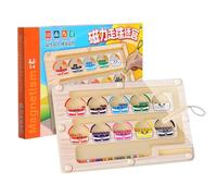 Pizarra magnética de laberinto de color - Pizarra de actividades preescolares, pizarra de enseñanza de matemáticas, juguete de navegación con cuentas, función de control manual, superficie de