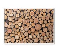 Pizarra Magnética de Metal 100x70 cerchi di legno Marco Blanco