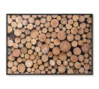 Pizarra Magnética de Metal 100x70 cerchi di legno Marco Negro