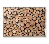 Pizarra Magnética de Metal 100x70 cerchi di legno Marco Plateado