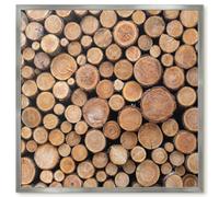 Pizarra Magnética de Metal 50x50 cerchi di legno Marco Plateado