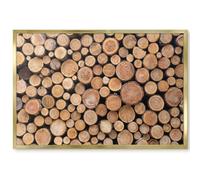 Pizarra Magnética de Metal 60x40 cerchi di legno Marco Dorado