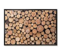 Pizarra Magnética de Metal 60x40 cerchi di legno Marco Negro