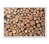 Pizarra Magnética de Metal 70x50 cerchi di legno Marco Blanco