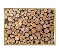 Pizarra Magnética de Metal 70x50 cerchi di legno Marco Dorado