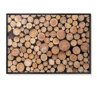 Pizarra Magnética de Metal 70x50 cerchi di legno Marco Negro