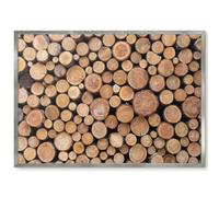 Pizarra Magnética de Metal 70x50 cerchi di legno Marco Plateado