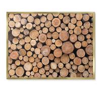 Pizarra Magnética de Metal 80x60 cerchi di legno Marco Dorado