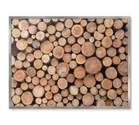 Pizarra Magnética de Metal 80x60 cerchi di legno Marco Plateado