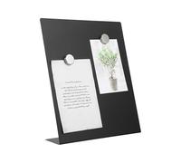 Pizarra magnética de metal - Pizarra de notas de mesa negra, pantalla de mensajes magnéticos, estructura de metal sólido, soporte estable para caballete | Apto para oficina, hogar, escuela, hotel
