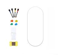 Pizarra magnética de pared para enseñar letras, números, formas y patrones con tiza e imanes (blanco)