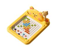 Pizarra magnética educativa para niños, 22 x 18 x 7,5 cm, juguete tranquilo | 22 x 18 x 7,5 cm, ventana acrílica sellada, perlas magnéticas, juguete educativo, para coche, avión, guardería