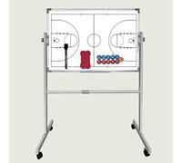 Pizarra Magnética Entrenamiento de Baloncesto, Pizarra Borrable para Entrenadores de Baloncesto con Soporte, Diseño de Doble Cara, Ideal para Entrenamientos y Orientación(Small)